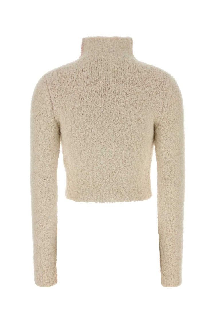 Diesel Ivory Stretch Alpaca Blend Cardigan