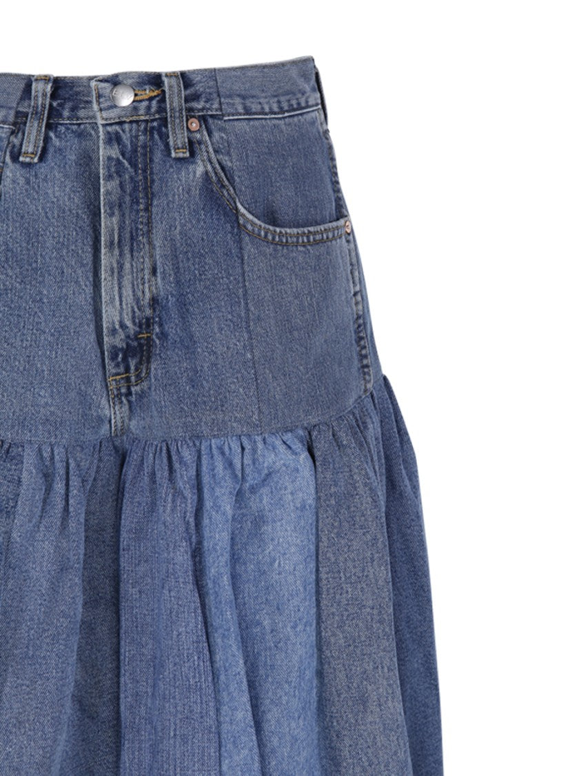 E.L.V. Denim Harvard Skirt