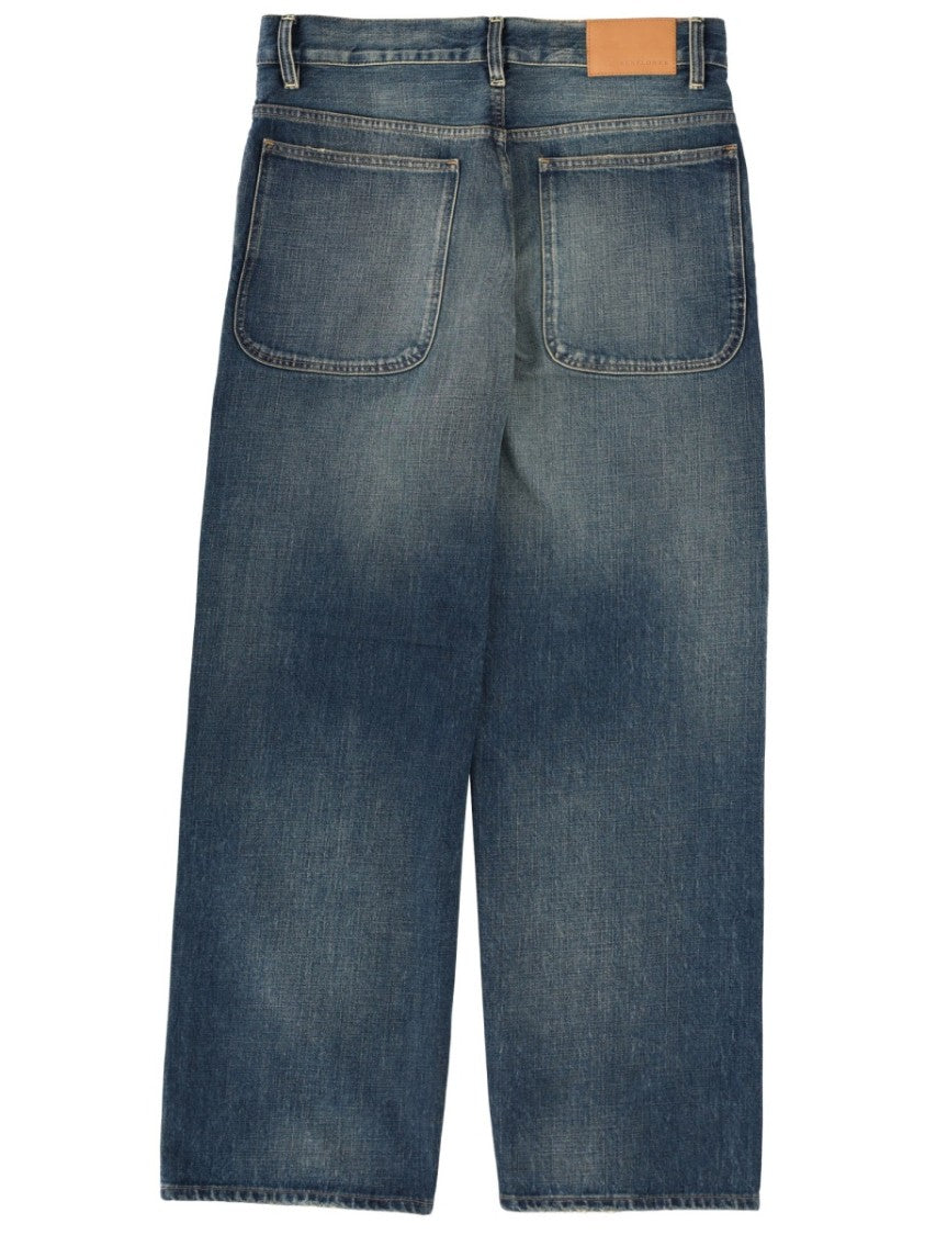 Sunflower Neutrals Faded Wash Super Wide Cotton Jeans
