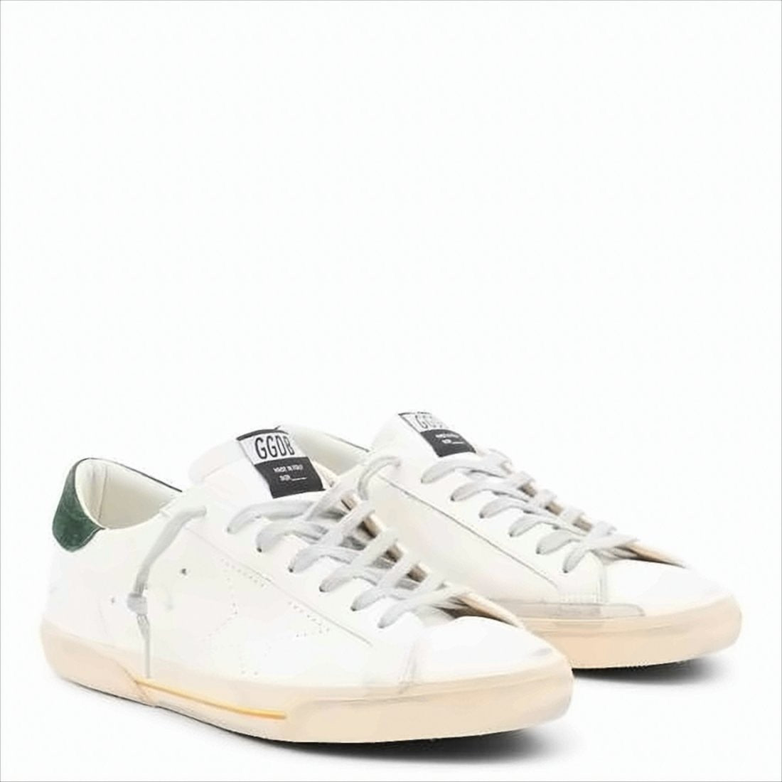 Golden Goose Low-Top White Leather Sneakers With Distressed Finish