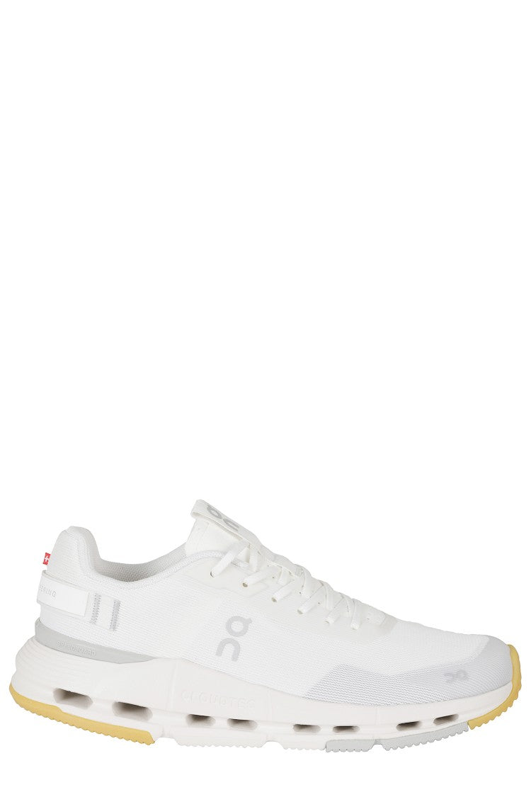 On Running White Cloudnova Form 2 Mesh Rubber Sole Nylon Sneakers