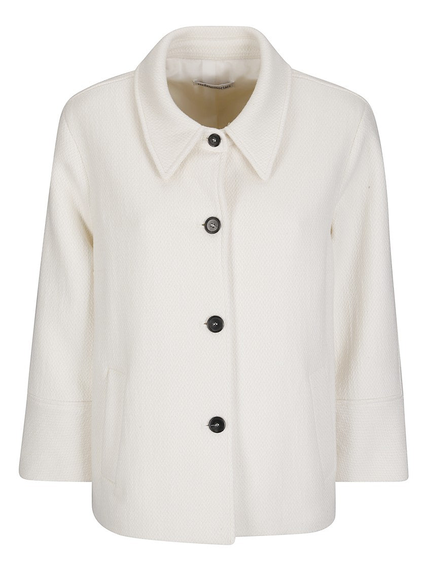 Stefano Mortari Elegant Short Jacket With Turn-Down Collar