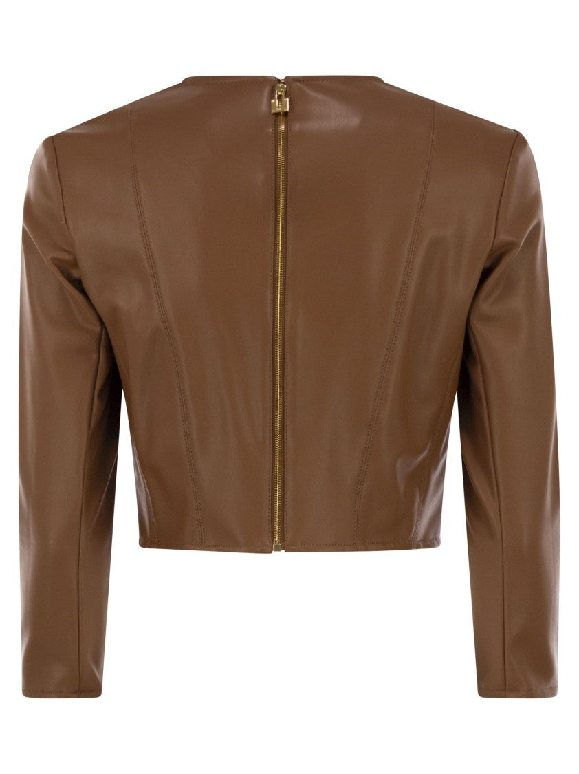 Elisabetta Franchi Top With Necklace And Charm