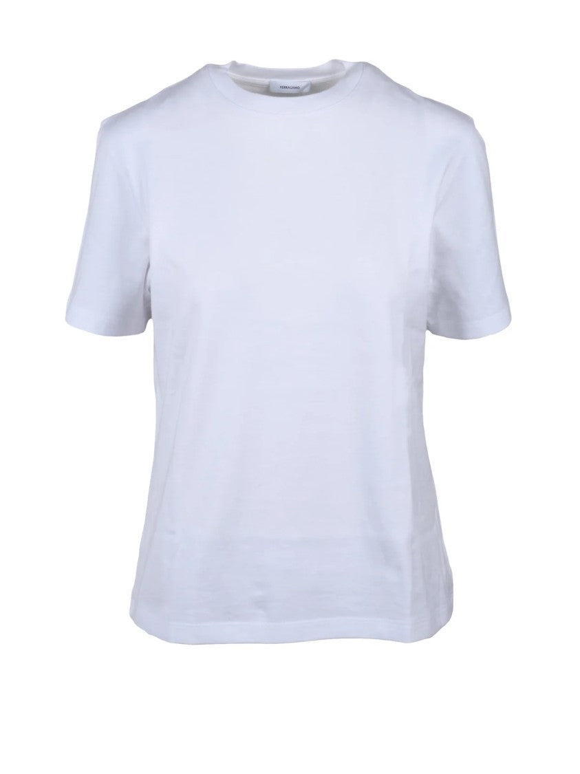 Ferragamo White Cotton T-Shirt