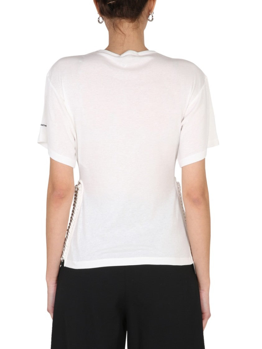 Stella Mccartney Crew-Neck T-Shirt With Unique Chain Detail