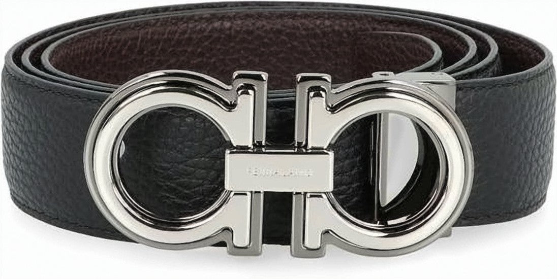 Salvatore Ferragamo Textured Calf Leather Reversible Belt