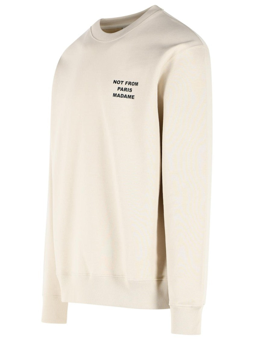 Drôle De Monsieur Dark Ivory Cotton Hoodie