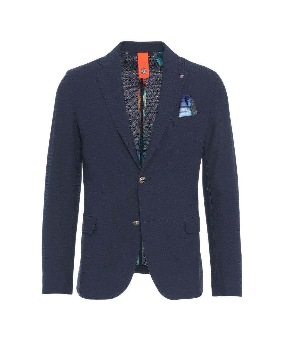 Bharnaba Single-Breasted Blazer With Notched Lapels