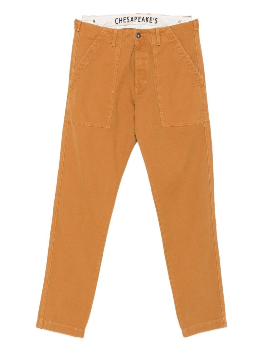 Chesapeake's Relaxed Fit Brown Trousers With Functional Pockets