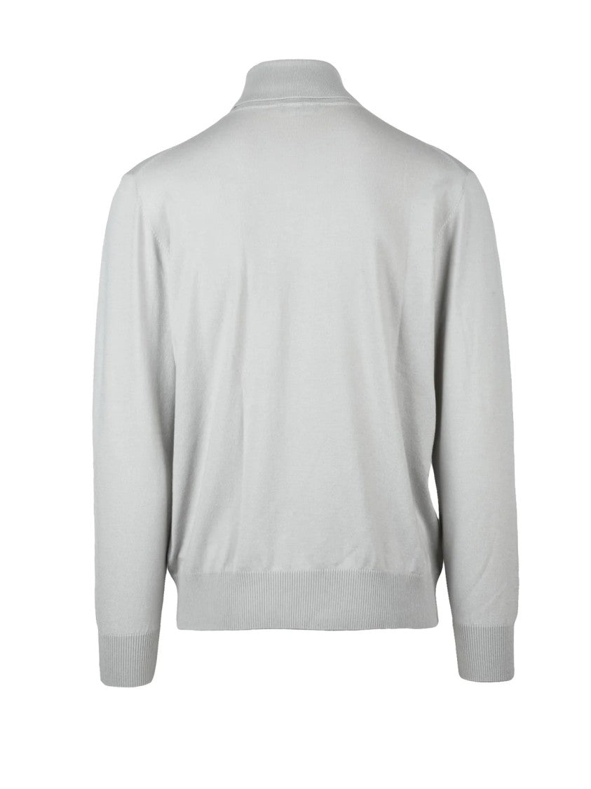 La Qualite' Depuis 1970* White Tencel Merino Wool Silk Men's Turtleneck