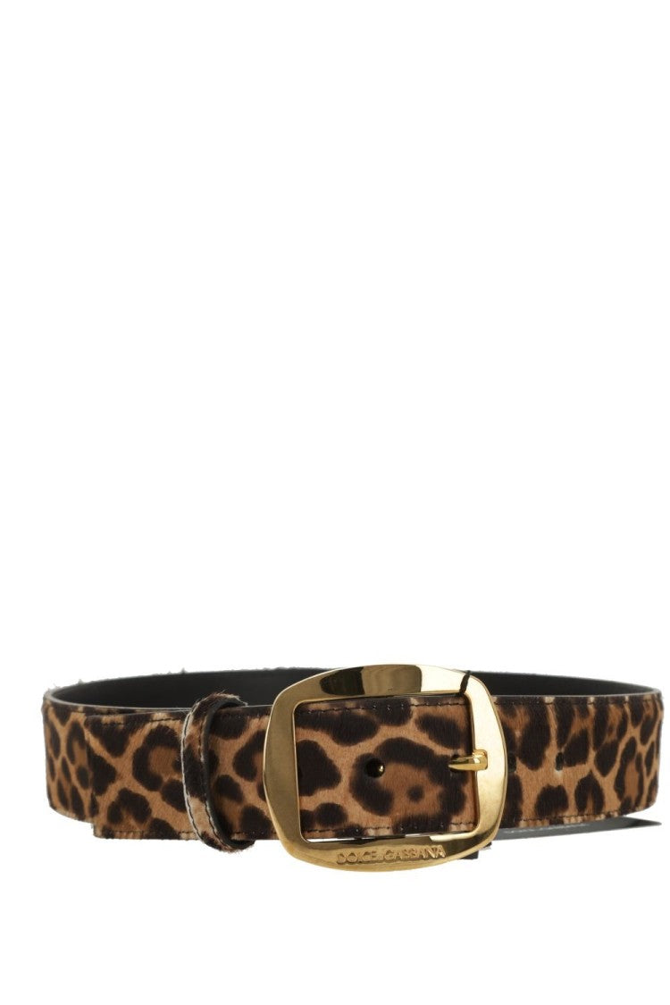 Dolce & Gabbana Animalier Print Belt – Multicolor