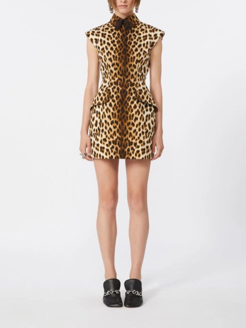 Sportmax Multicolor Animal Print Hourglass Dress