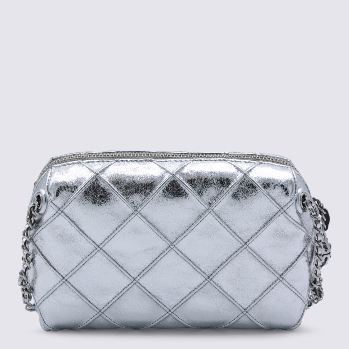 Tory Burch Silver Leather Crossbody Bag