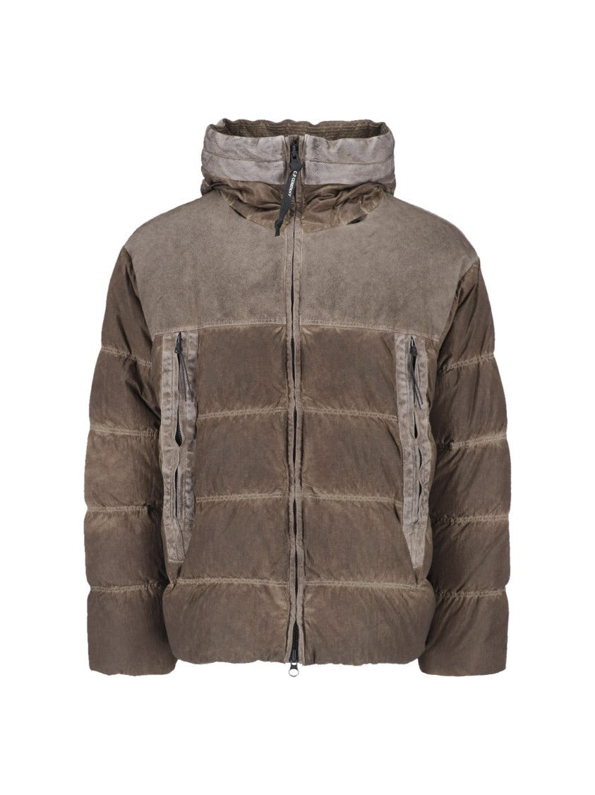 C.P. Company Hooded Padded Jacket With Unique Goggle Lenses