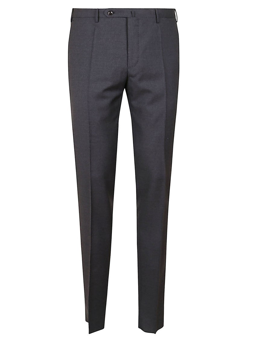 Incotex Tailored Grey Wool Trousers With Subtle Pleats