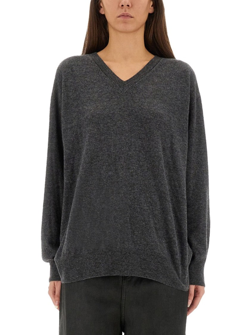 Alysi V-Neck Cashmere Sweater With Relaxed Fit