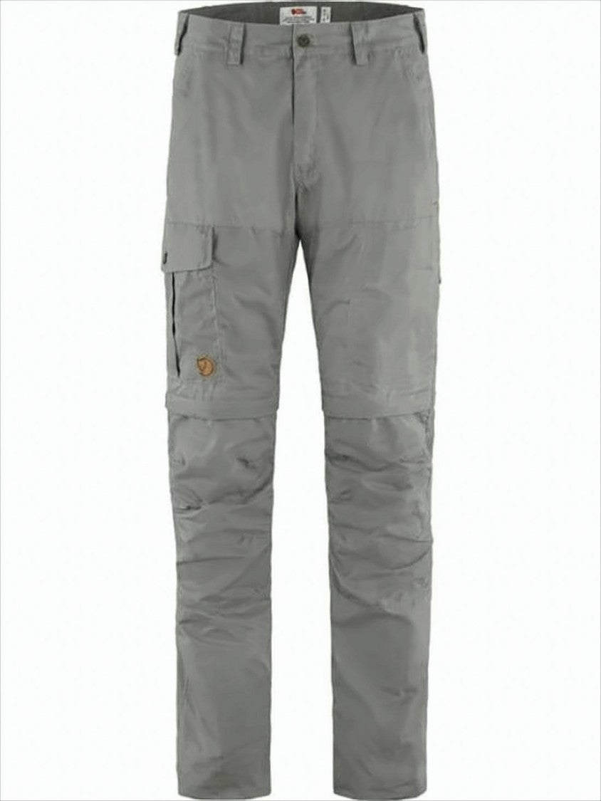 Fjallraven Kanken Durable Grey Straight Pants With Cargo Pockets And Reinforced Knees