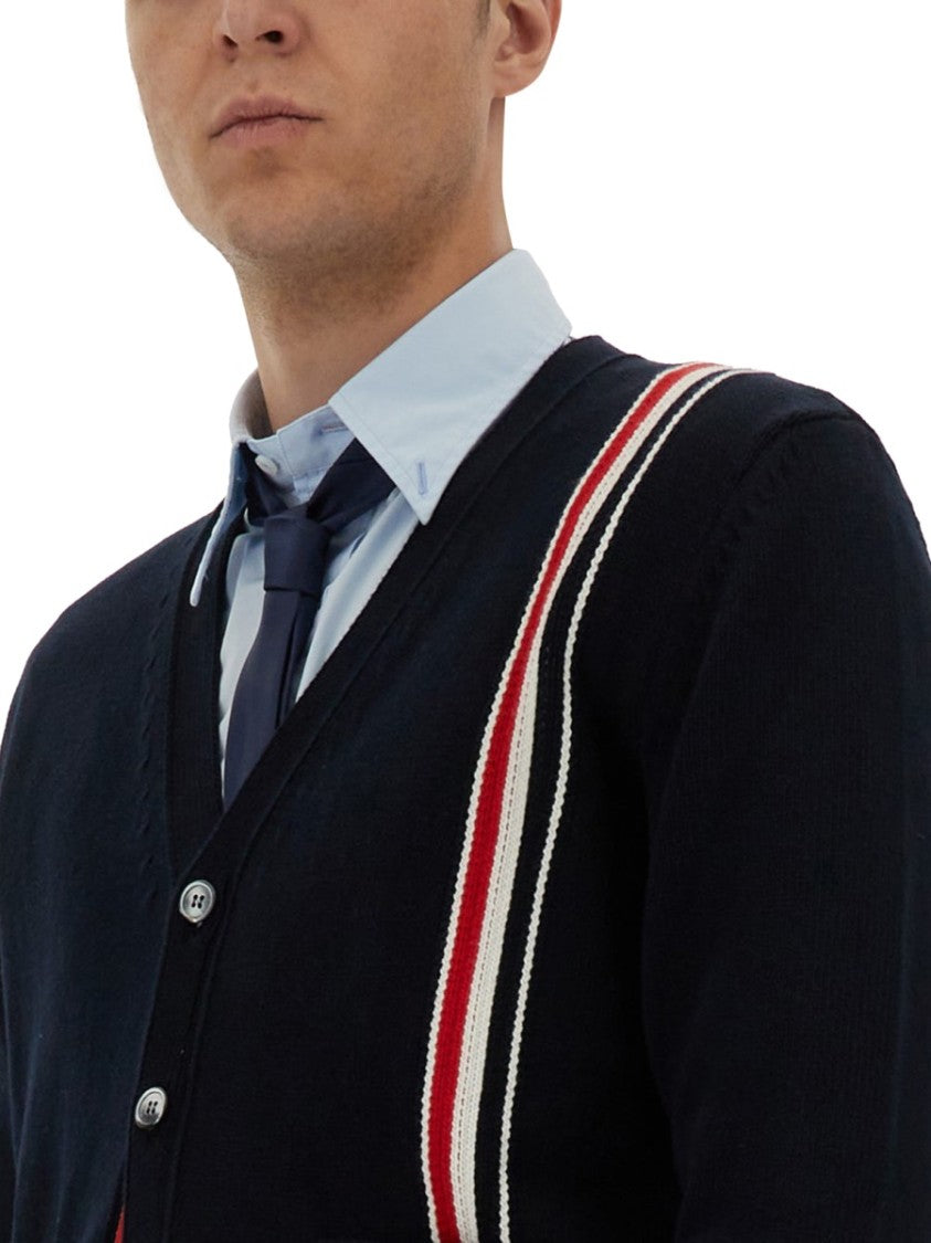 Thom Browne Classic V-Neck Button-Up Cardigan
