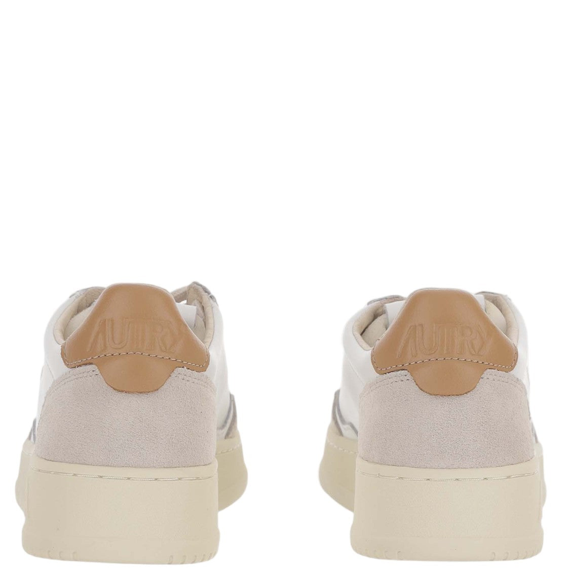 Autry White/Brown Medalist Low Leather Sneakers