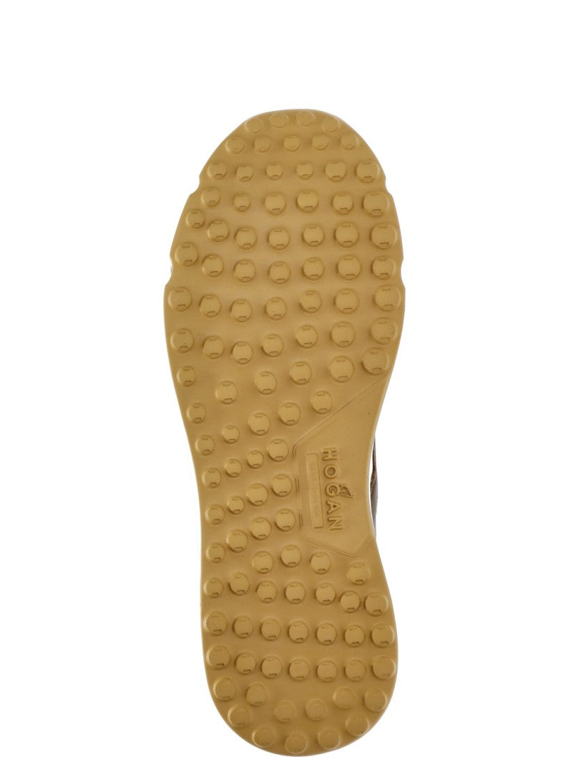 Hogan White Leather Low-Top Sneakers