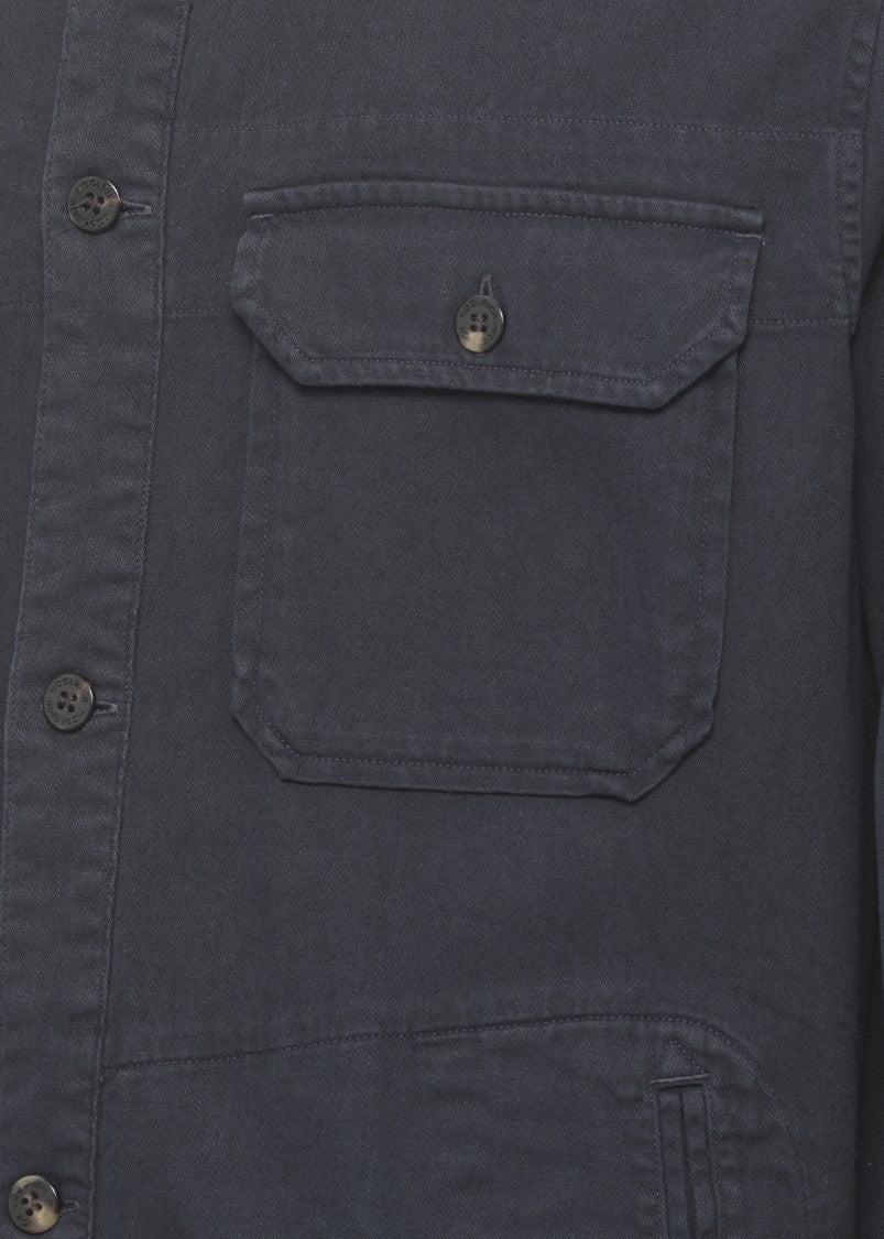 Woolrich Blue Safari Cotton-Linen Casual Shirt