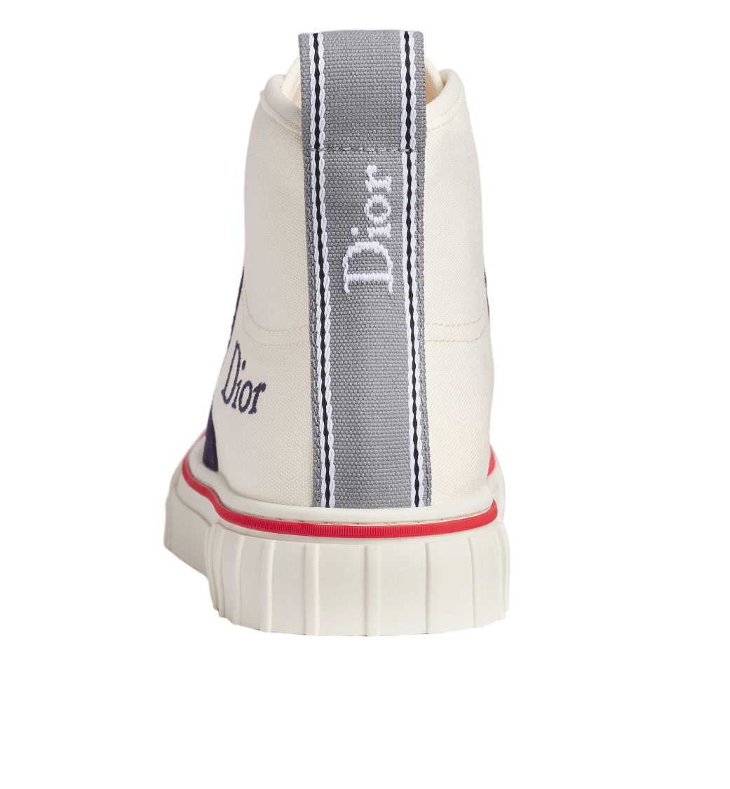 Christian Dior High-Top Cream Canvas Sneakers