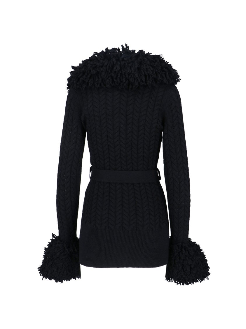Patou Classic Black Cardigan With Timeless Design