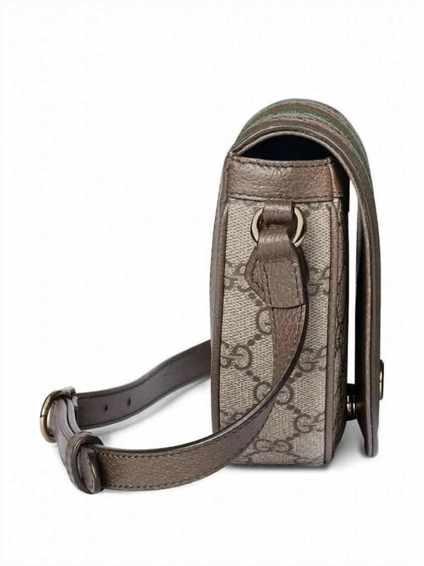 Gucci Semi-Circular Monogram Canvas Crossbody Bag