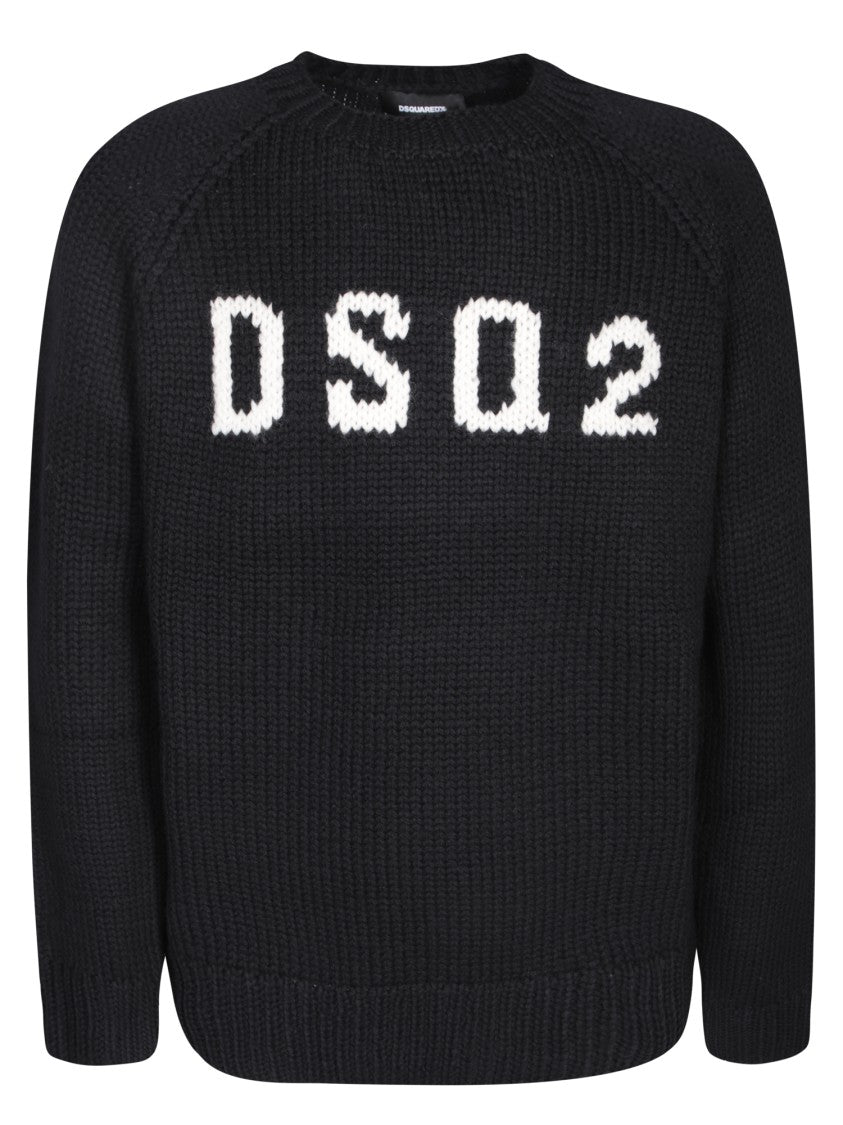Dsquared2 Intarsia- Logo Wool Pullover
