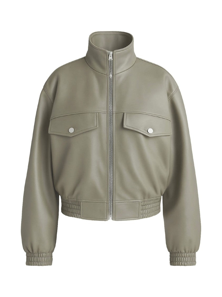 The Frankie Shop Cropped Nolita Jacket With High Collar