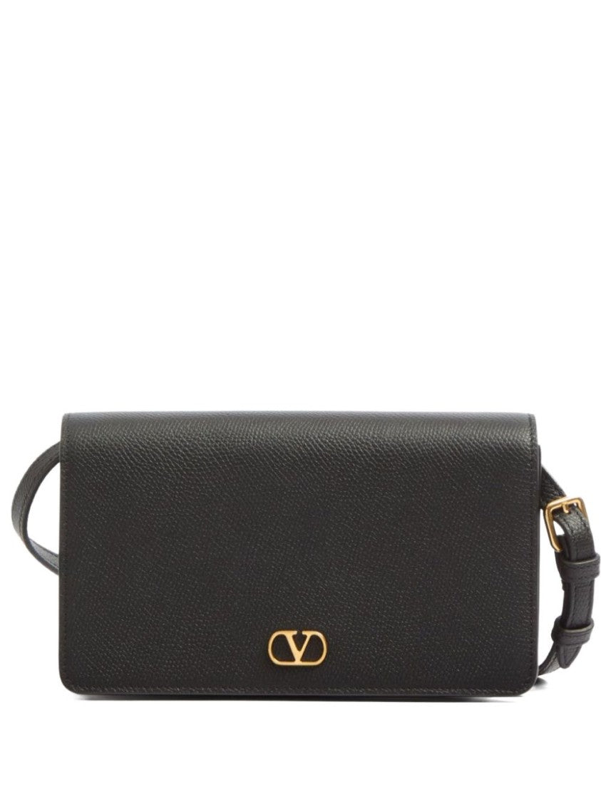 Valentino Garavani Rectangular Textured Leather Handbag