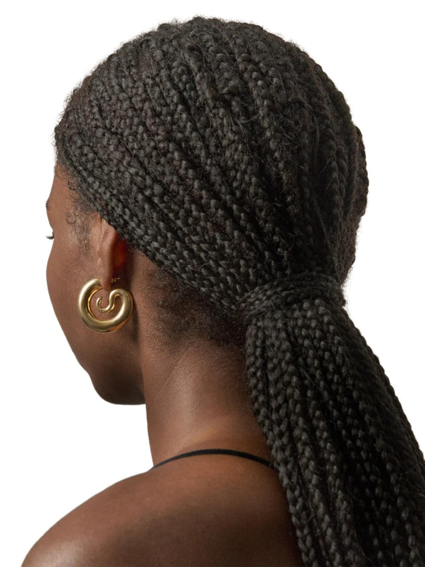 Panconesi Serpent-Inspired Small Hoop Earrings With Polished Gold Finish