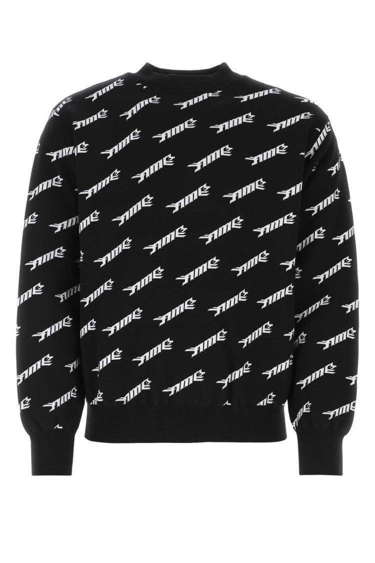 Ambush Embroidered Stretch Wool Blend Sweater