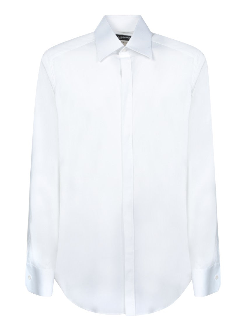 Dolce & Gabbana Refined White Dress Shirt With Point Collar