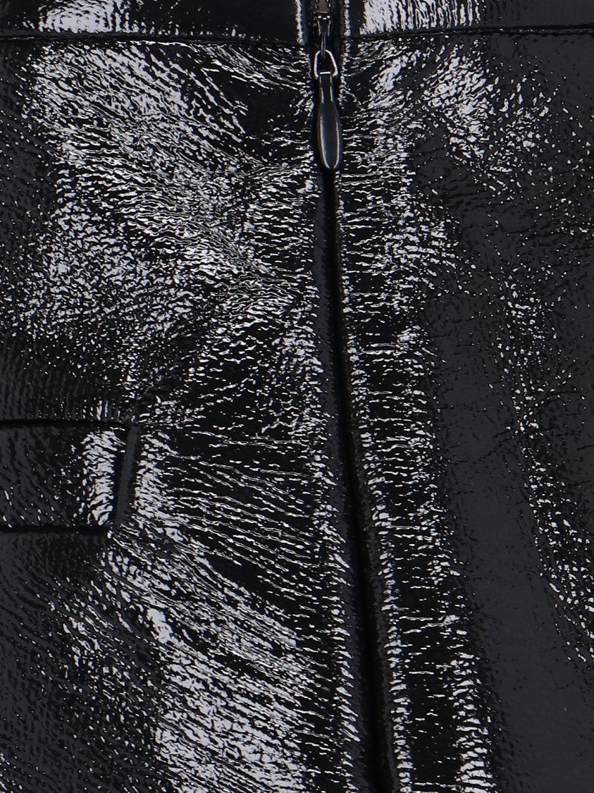 Courrèges Black Vinyl Mini Skirt