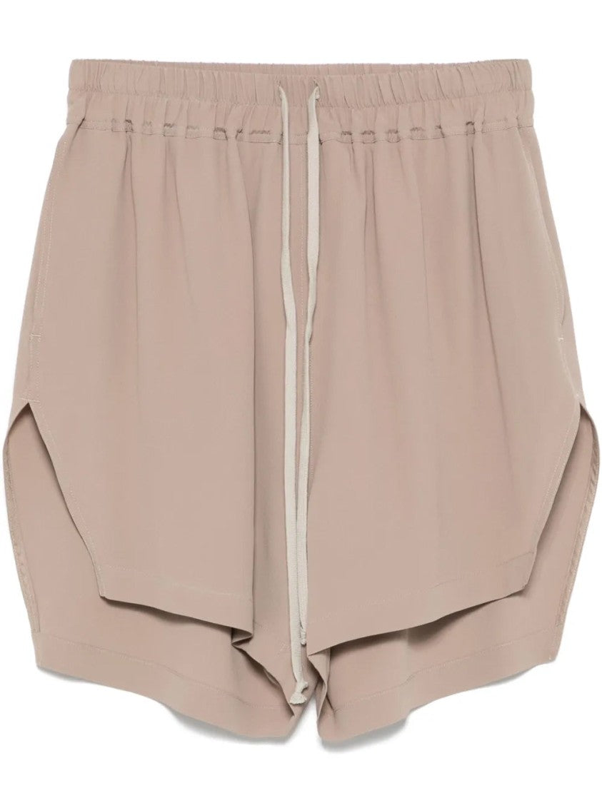 Rick Owens Beige Relaxed-Fit Boxer Shorts With Drawstring Waist