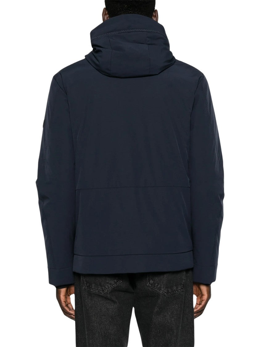 Peuterey Hooded Logo Patch Zip-Up Jacket