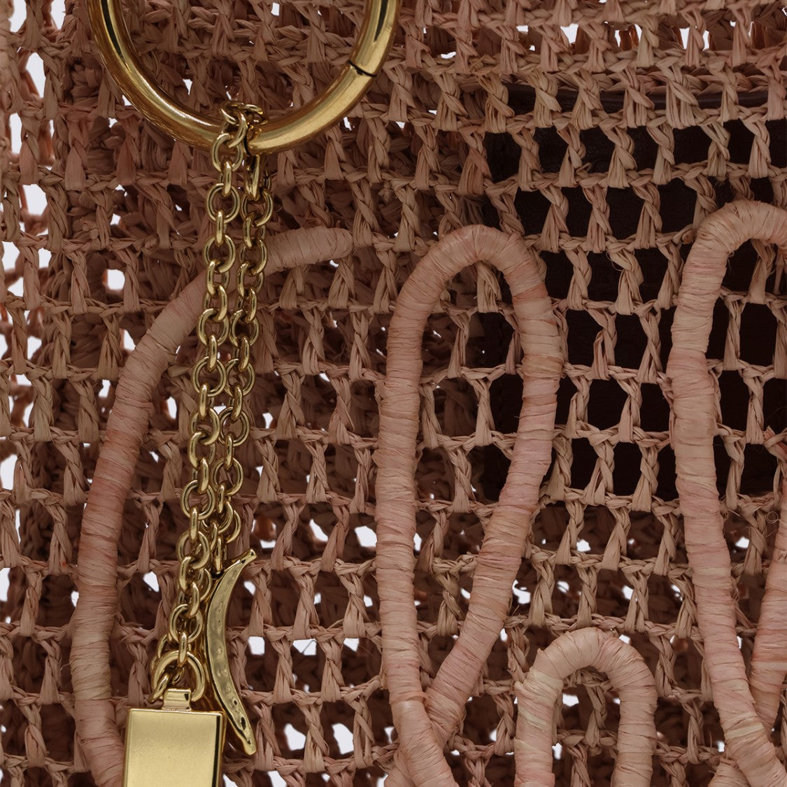 Chloé Rectangular Woven Tote Bag With Leather Accents