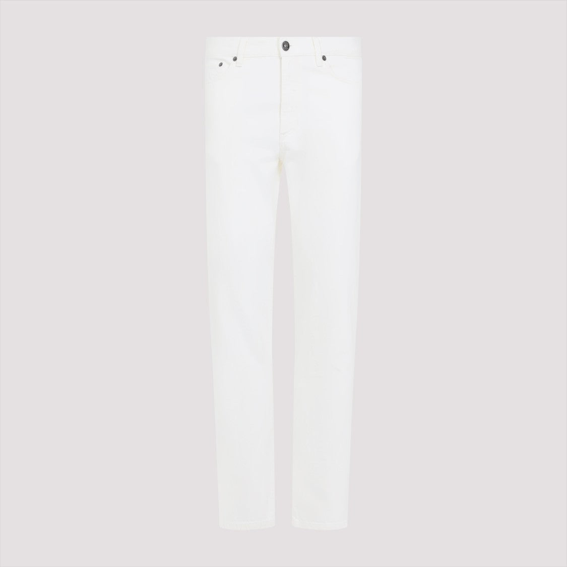 Zegna Optical White Cotton Denim Jeans
