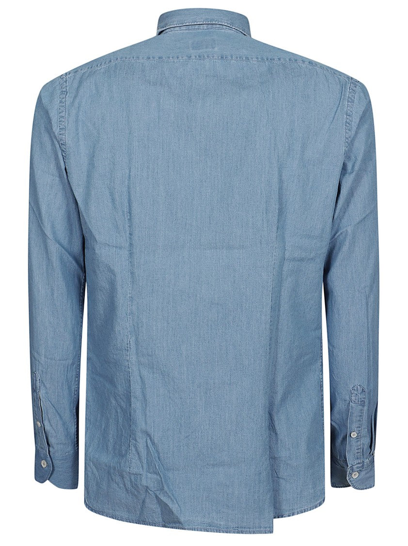 Xacus Washed Fabric Casual Shirt With Modern French Collar