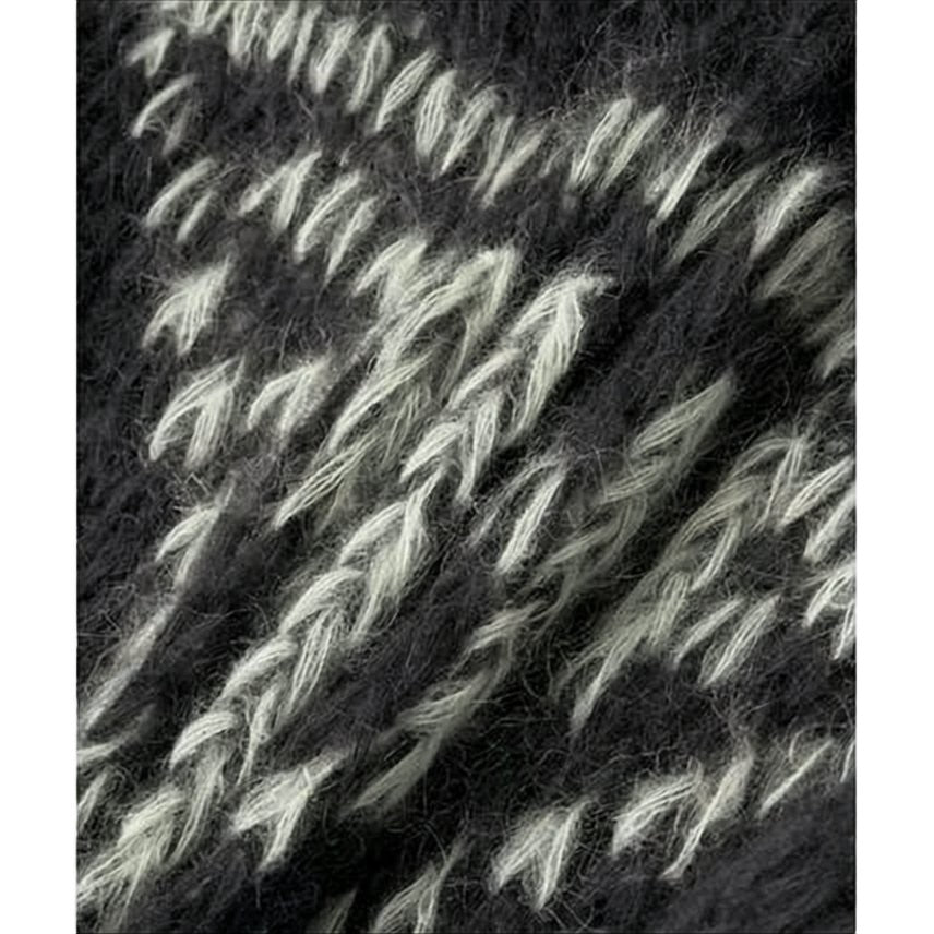 Oamc Textured Knit Sweater With Triangular Pattern