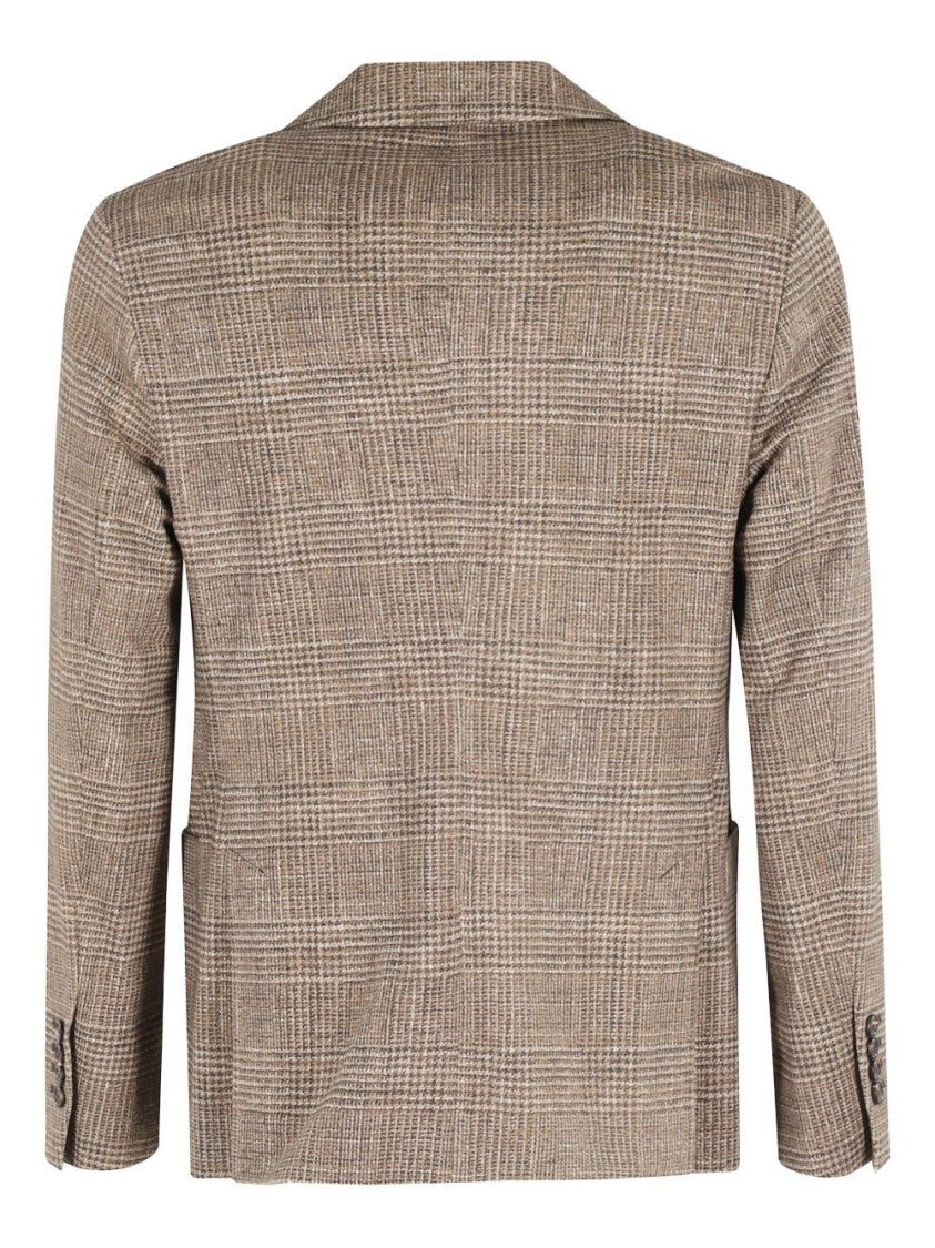 Circolo 1901 Checkered Brown Jacket With Modern Fit
