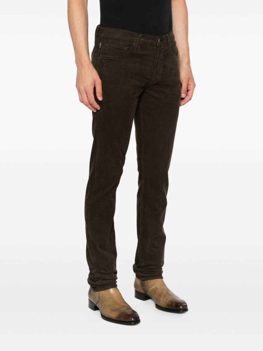 Tom Ford Tailored Olive Green Corduroy Jeans