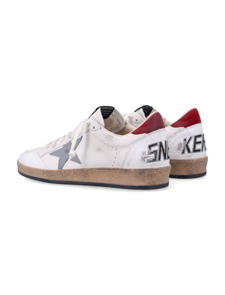 Golden Goose Low-Top Sneakers With Grey Star Detail And Vintage Finish