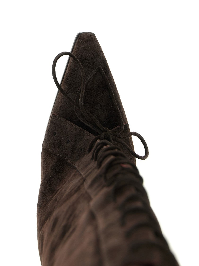Paris Texas 'Jane Fold Over Lace Up' Boots