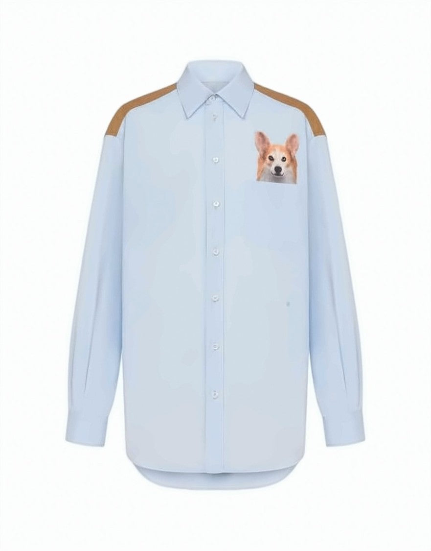 Moschino Button-Up Shirt With Playful Dog Graphic