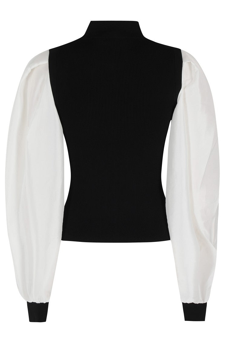 Simkhai Fitted Knit Top With High Neckline