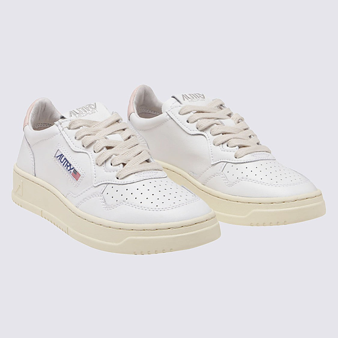 Autry Classic Low-Top Sneakers With Blush Accents