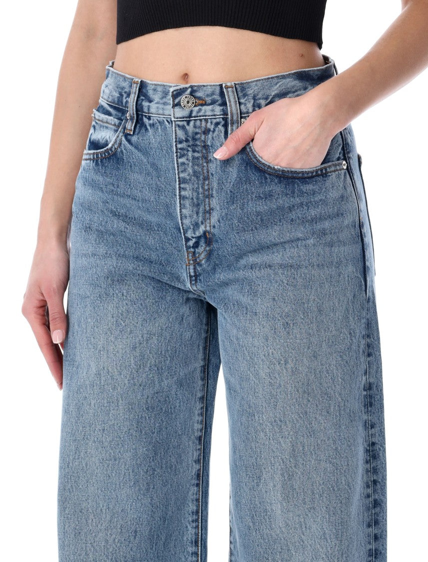 Frame The Bow High-Rise Wide Jeans