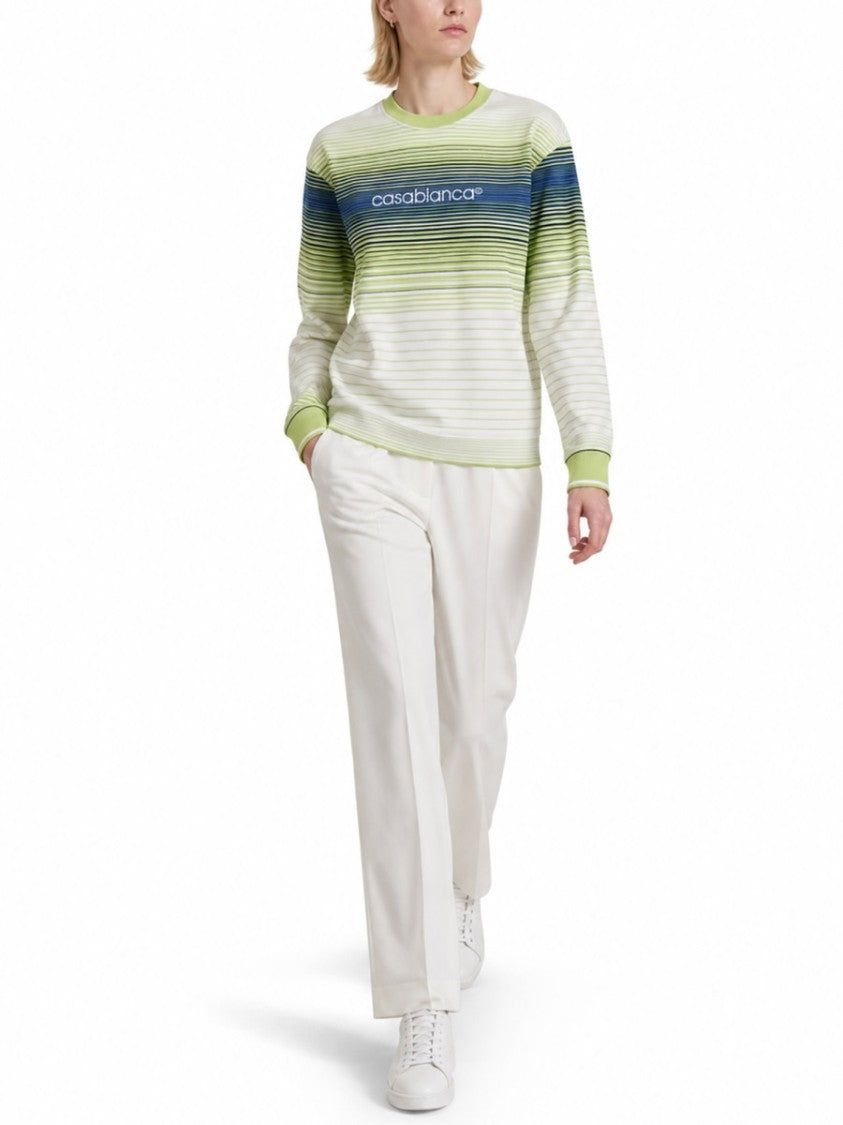 Casablanca Pima Cotton Gradient Stripe T-Shirt